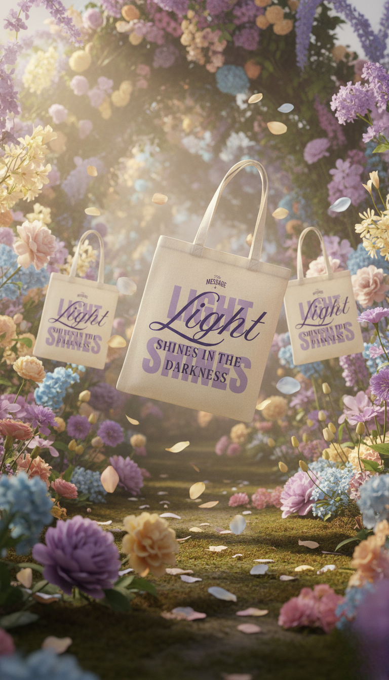 Light Shines Tote - Purple