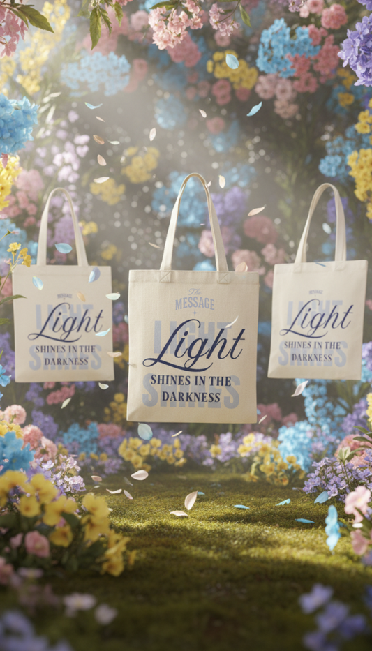 Light Shines Tote – Blue